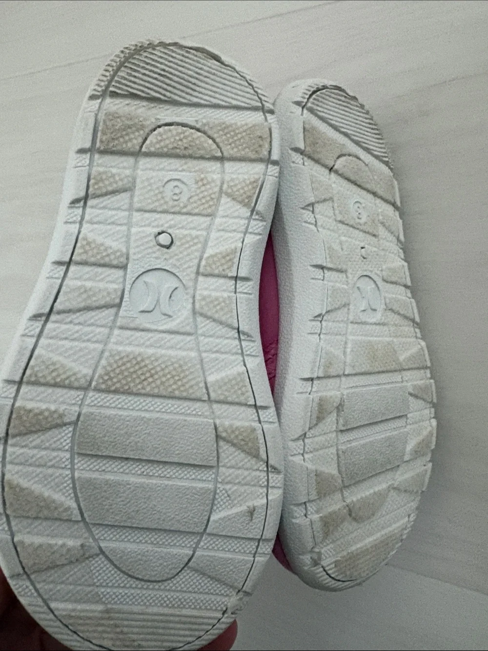 Hurley Toddlers Pink Mesh Slip-On Water Shoes with Purple Insole, SZ 8